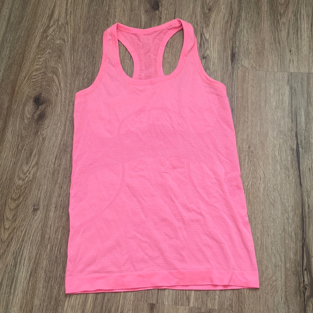 Lululemon hot pink swiftly tank top, size 4